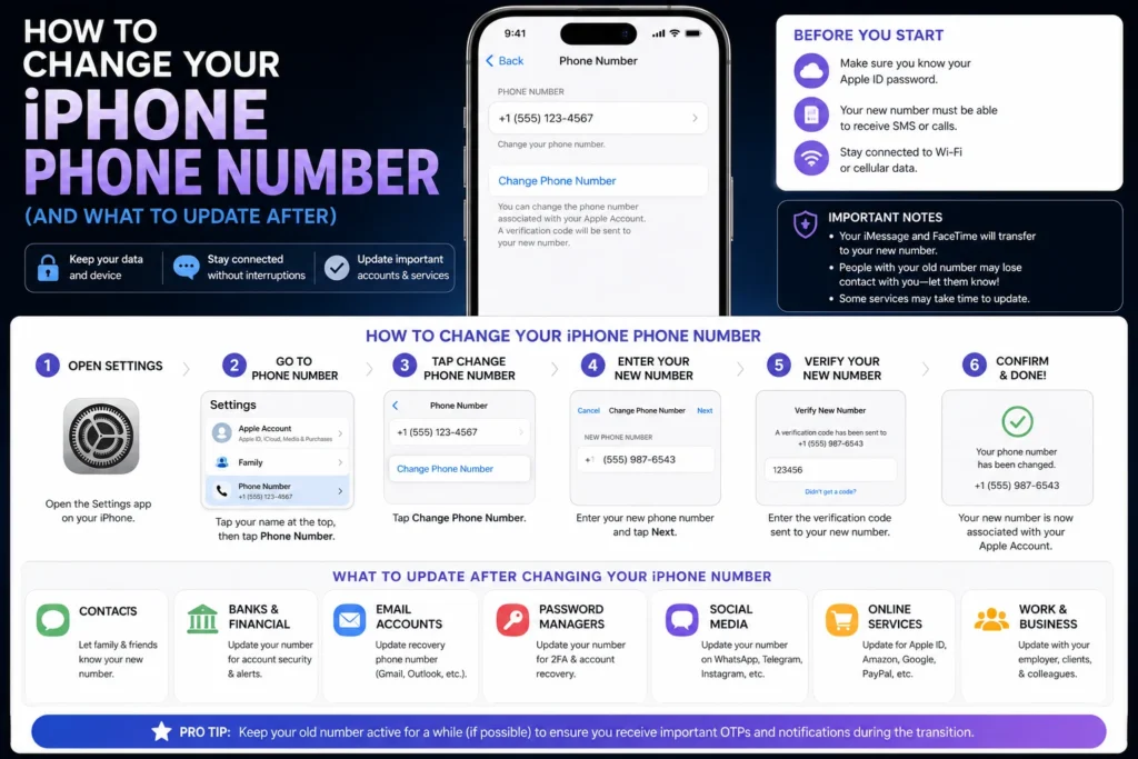 How to Change Your iPhone Phone Number (and What to Update After) How to Change Your iPhone Phone Number (and What to Update After)