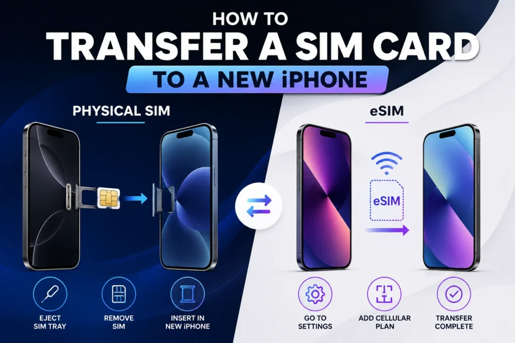 How to Transfer a SIM Card to a New iPhone (Physical and eSIM) How to Transfer a SIM Card to a New iPhone (Physical and eSIM)