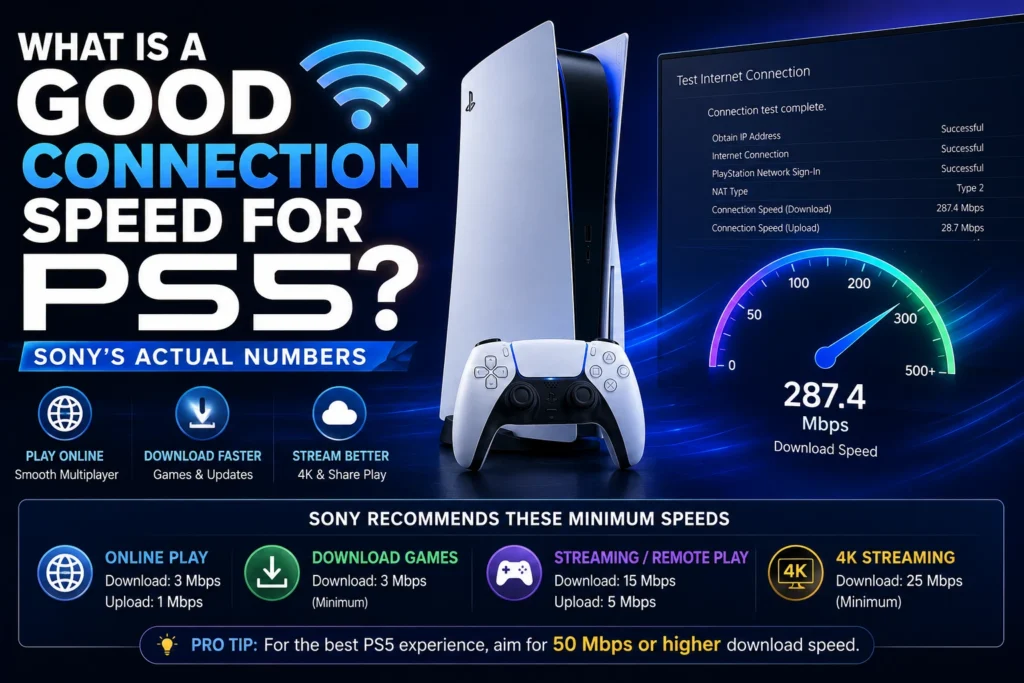 What Is a Good Connection Speed for PS5? Sony’s Actual Numbers What Is a Good Connection Speed for PS5 Sony's Actual Numbers